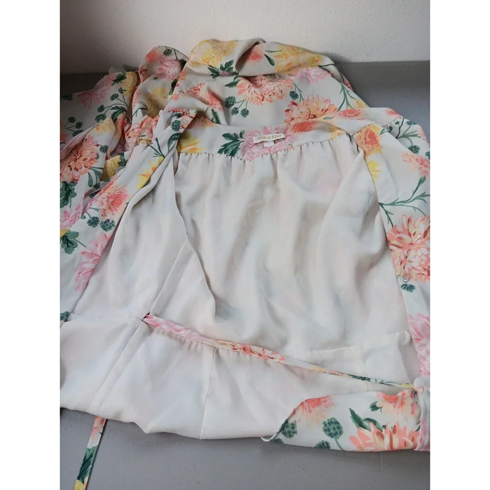 Yumi Kim True Wrap Dress XS High Low‎ Ruffle Midi Romantic Bridal Shower Girly - Picture 7 of 11